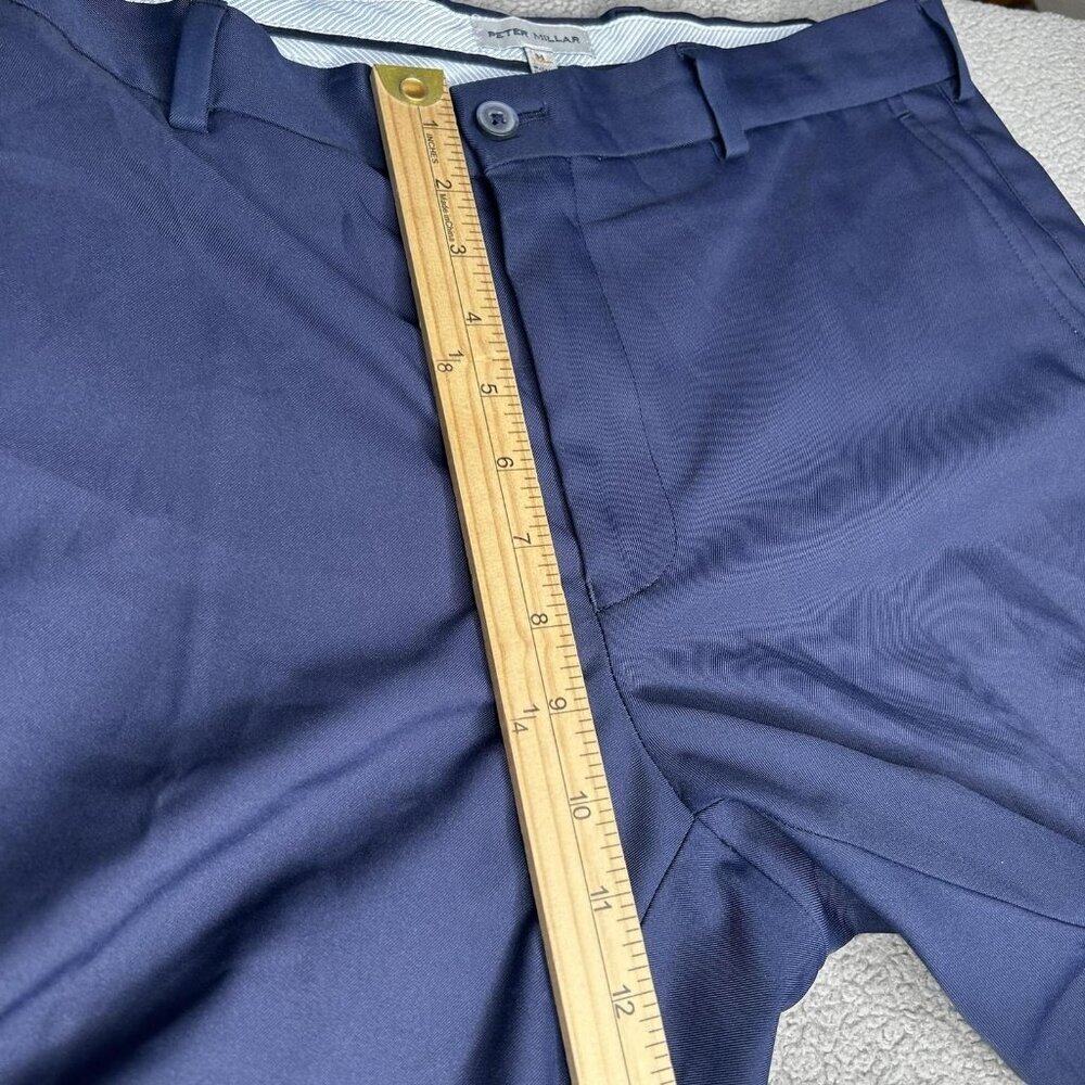 Peter Millar Shorts Mens 34 Navy Salem Classic Fit Crown Golf Stretch Wicking 9" - Picture 10 of 12